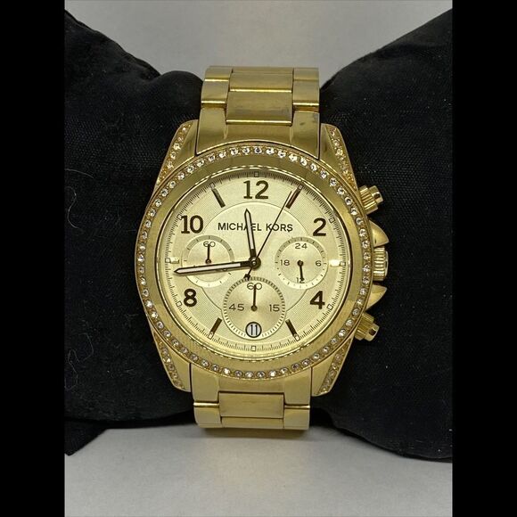 Michael Kors MK5166 Women's Gold Stainless Steel Analog Dial Quartz Watch MP58 - Picture 3 of 12